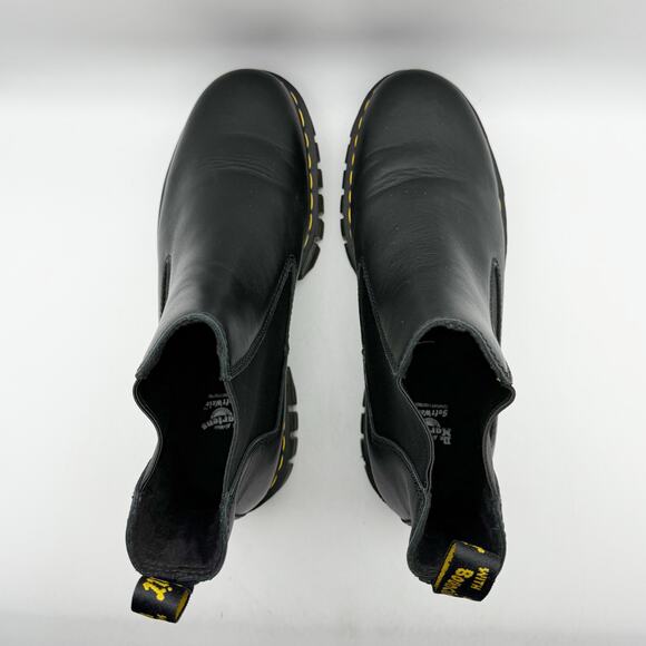 Dr. Martens Womens Audrick Chelsea Boot US 12 EU 45 Black Leather EUC - Picture 10 of 14